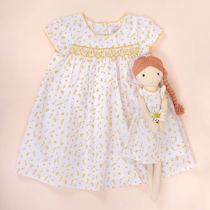 Wild Bee and Floral Smocked Dress