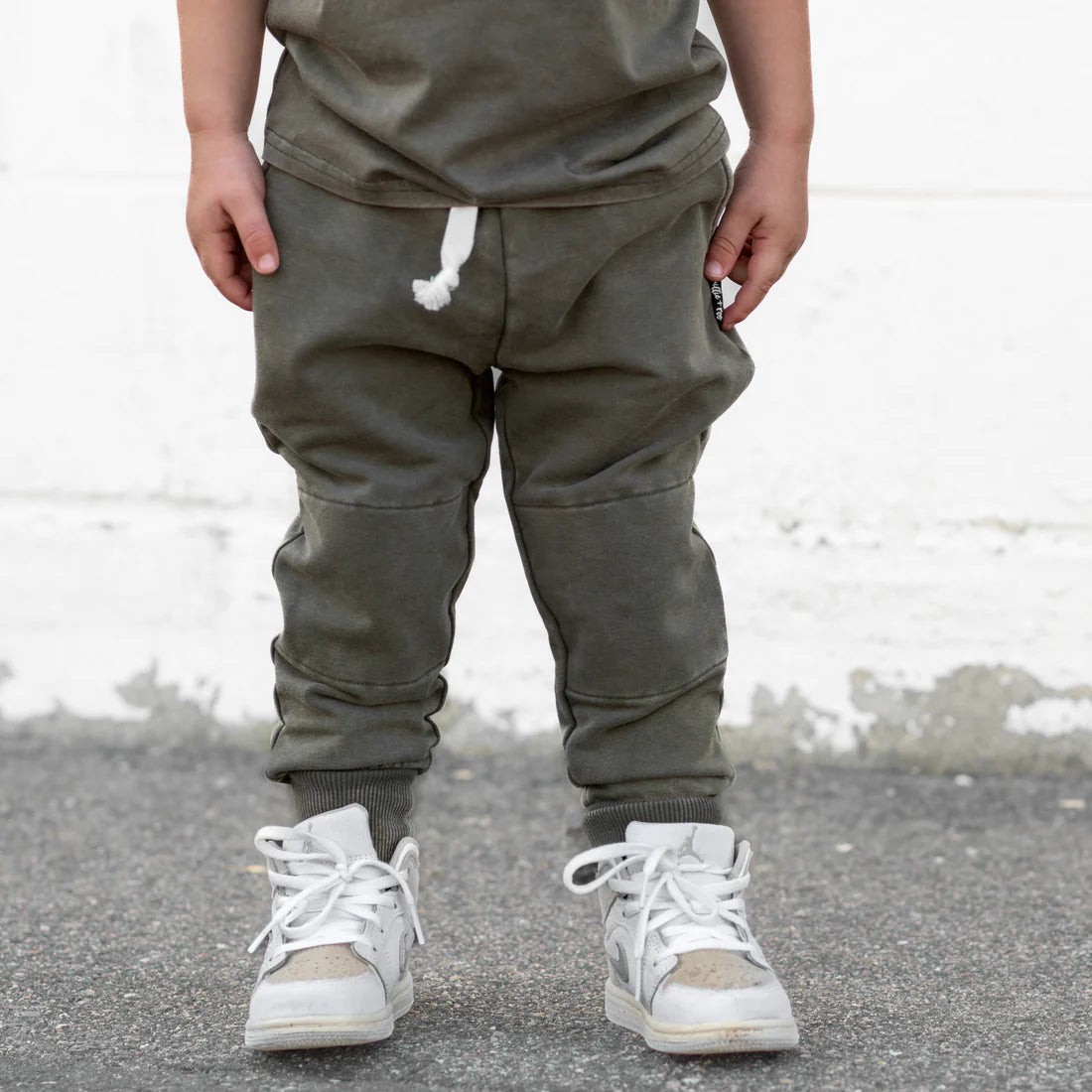 Joggers - Moss Snow Wash French Terry