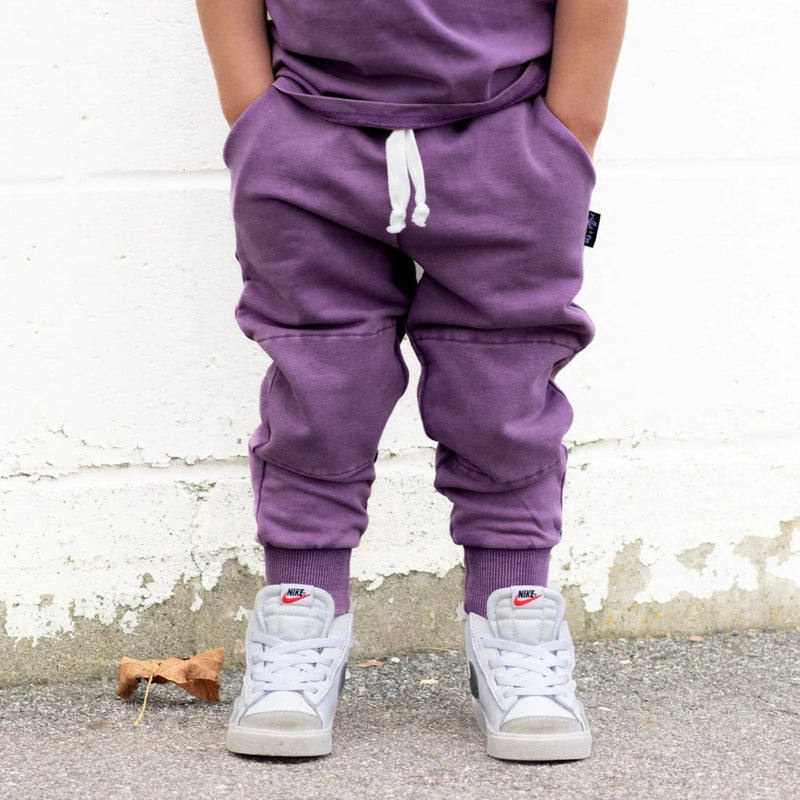 Joggers - Plum Snow Wash French Terry
