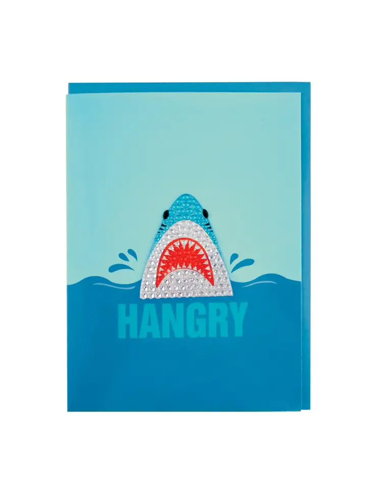 Hangry Shark Rhinestone Decal Card