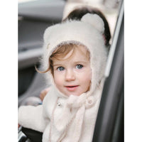 Oatmeal Cashmere Teddy Hat