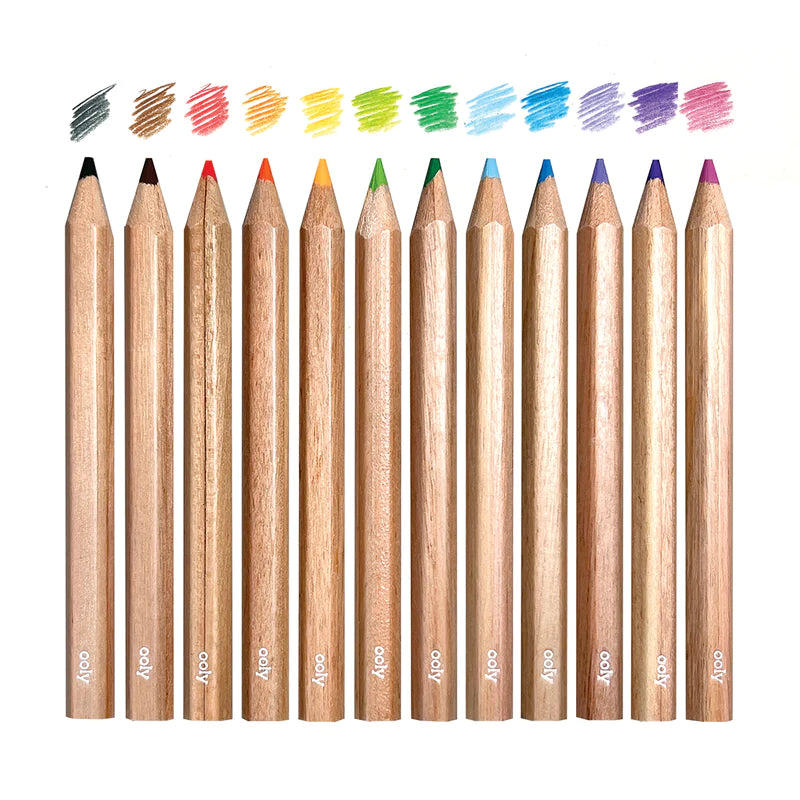 Space Draw 'n Doodle Mini Colored Pencils and Sharpener - Set of 12