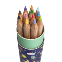 Space Draw 'n Doodle Mini Colored Pencils and Sharpener - Set of 12