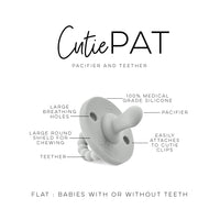 Clear Cutie PAT Flat (Pacifier + Teether)