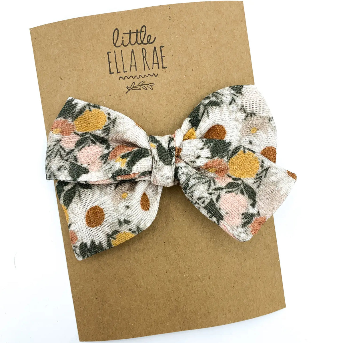 Muted Juliet Floral Gauze Bow