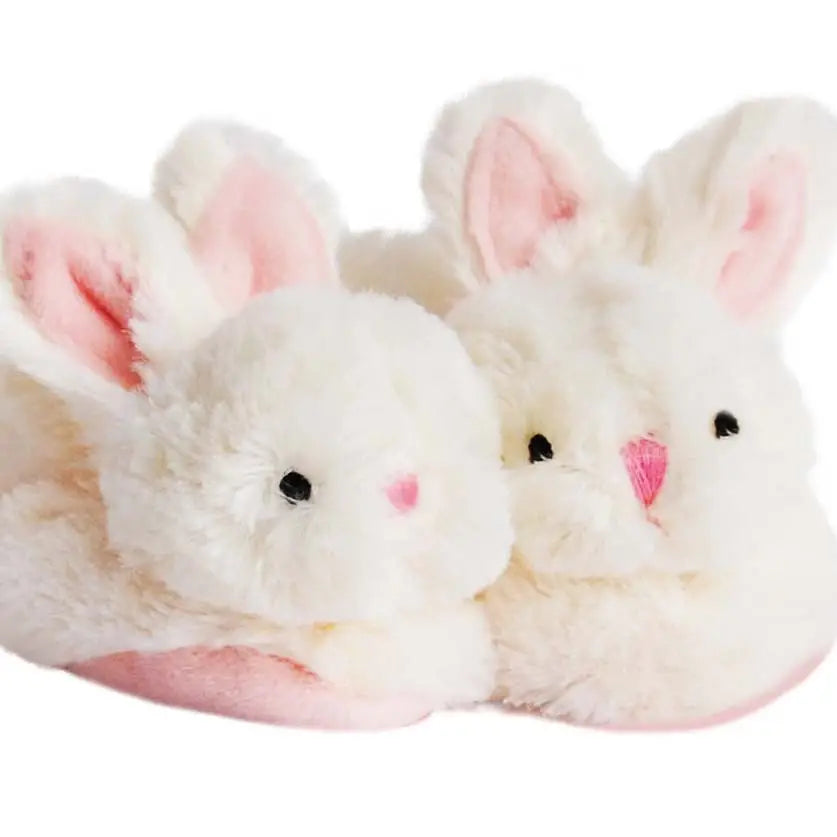Pink Bunny Booties with Rattle