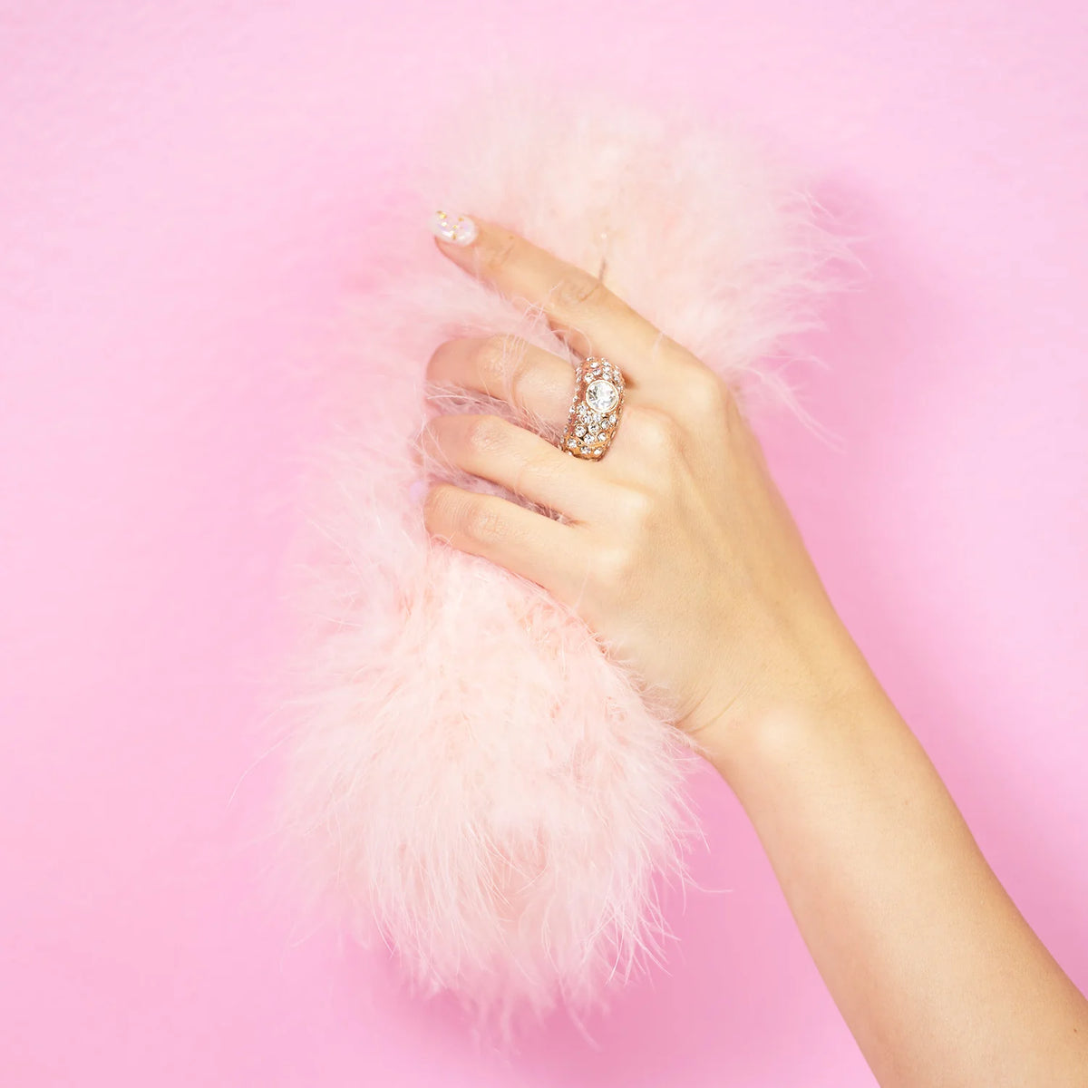 Furry Clutch- Pink