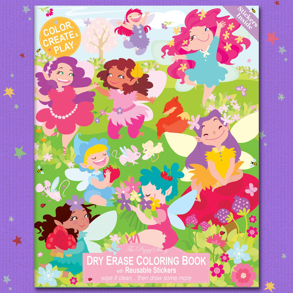 Fairy Garden Dry Erase Coloring Book
