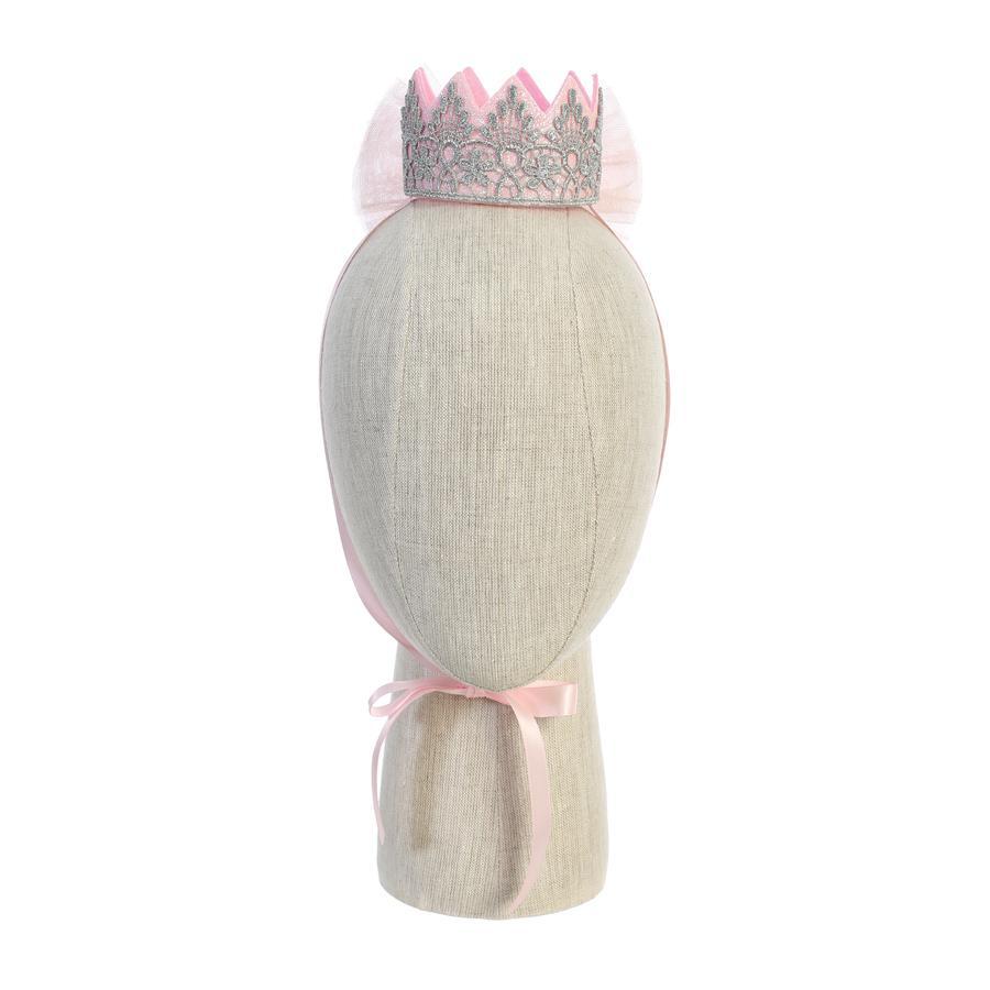 Pink Dazzling Crown with Big Tulle Bow