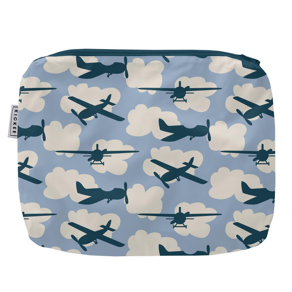 Pond Airplanes Print Small Coated Woven Wet Bag
