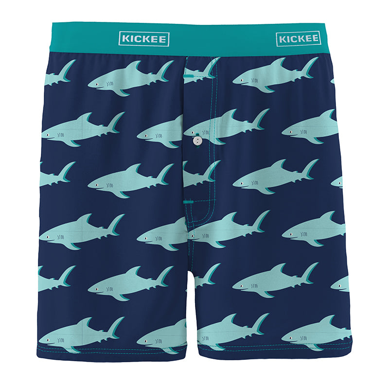 Flag Blue Sharky Print Men's Boxer Short