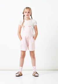 Pink Striped Dungarees