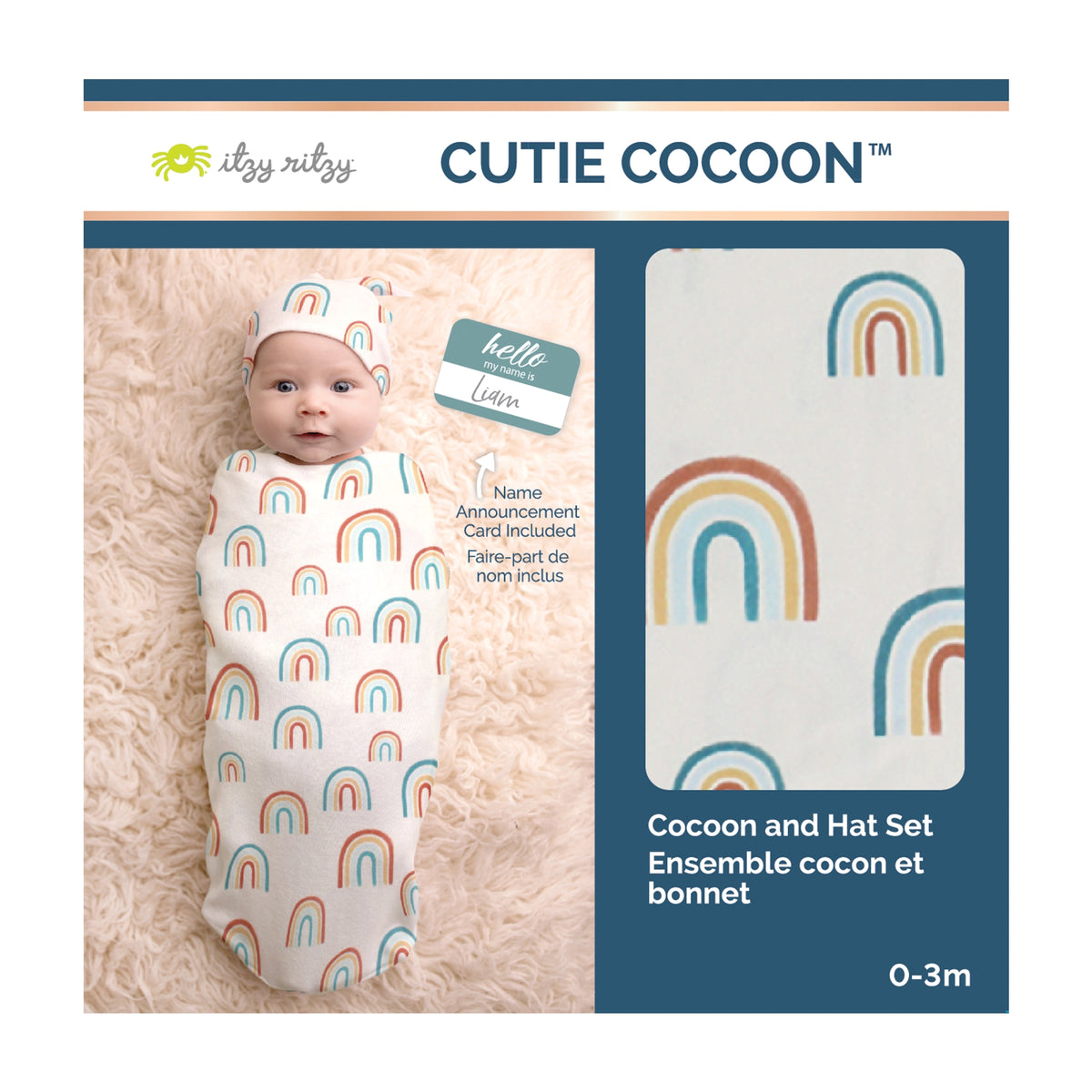 Cutie Cocoon™ + Hat Set Over the Rainbow