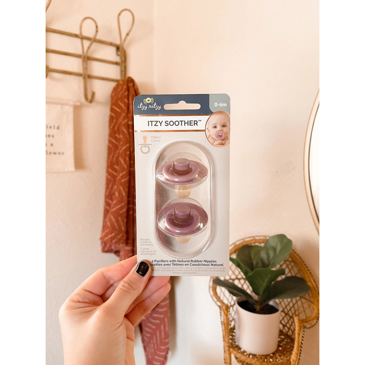 Itzy Soother Orchid + Lilac Natural Rubber Pacifiers