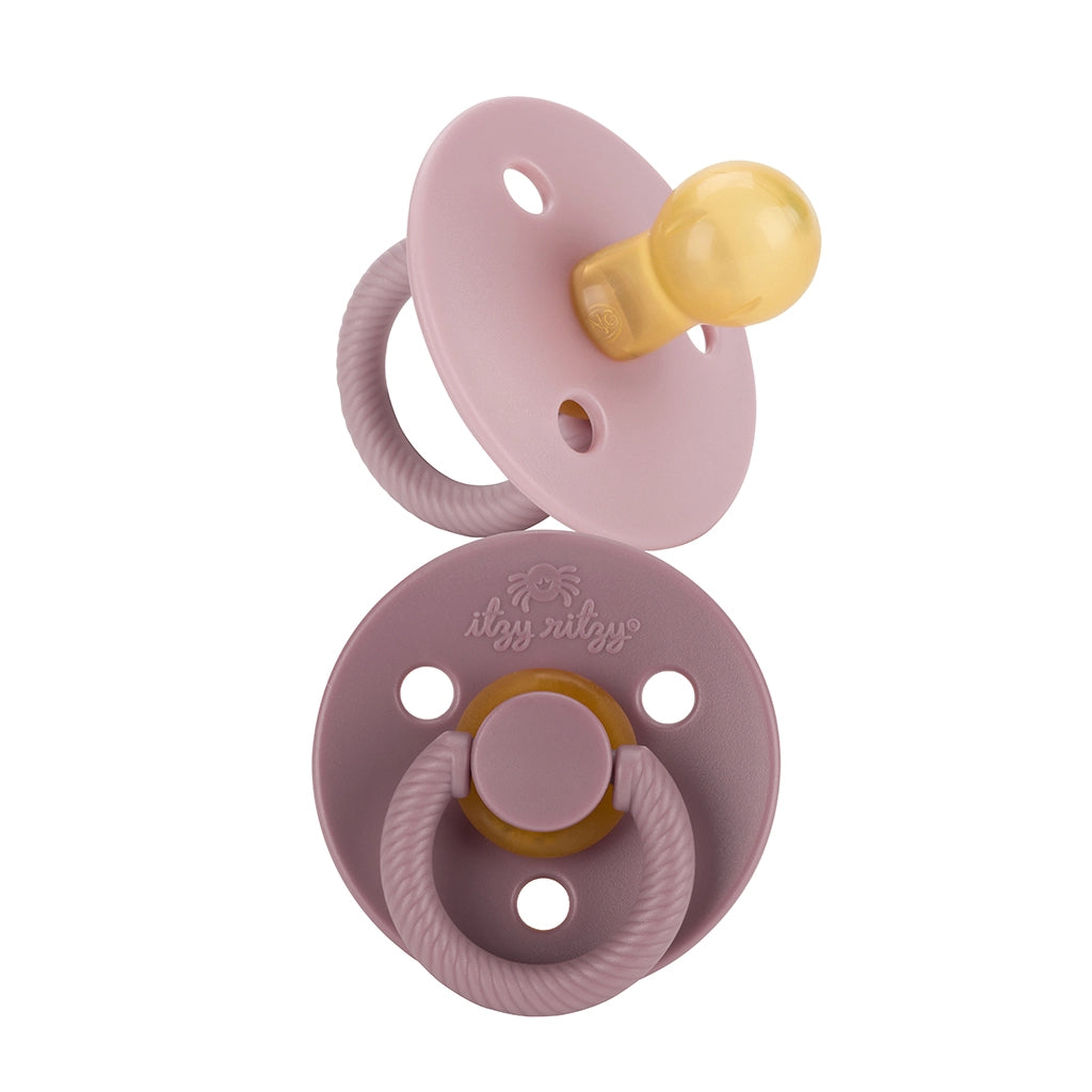 Itzy Soother Orchid + Lilac Natural Rubber Pacifiers