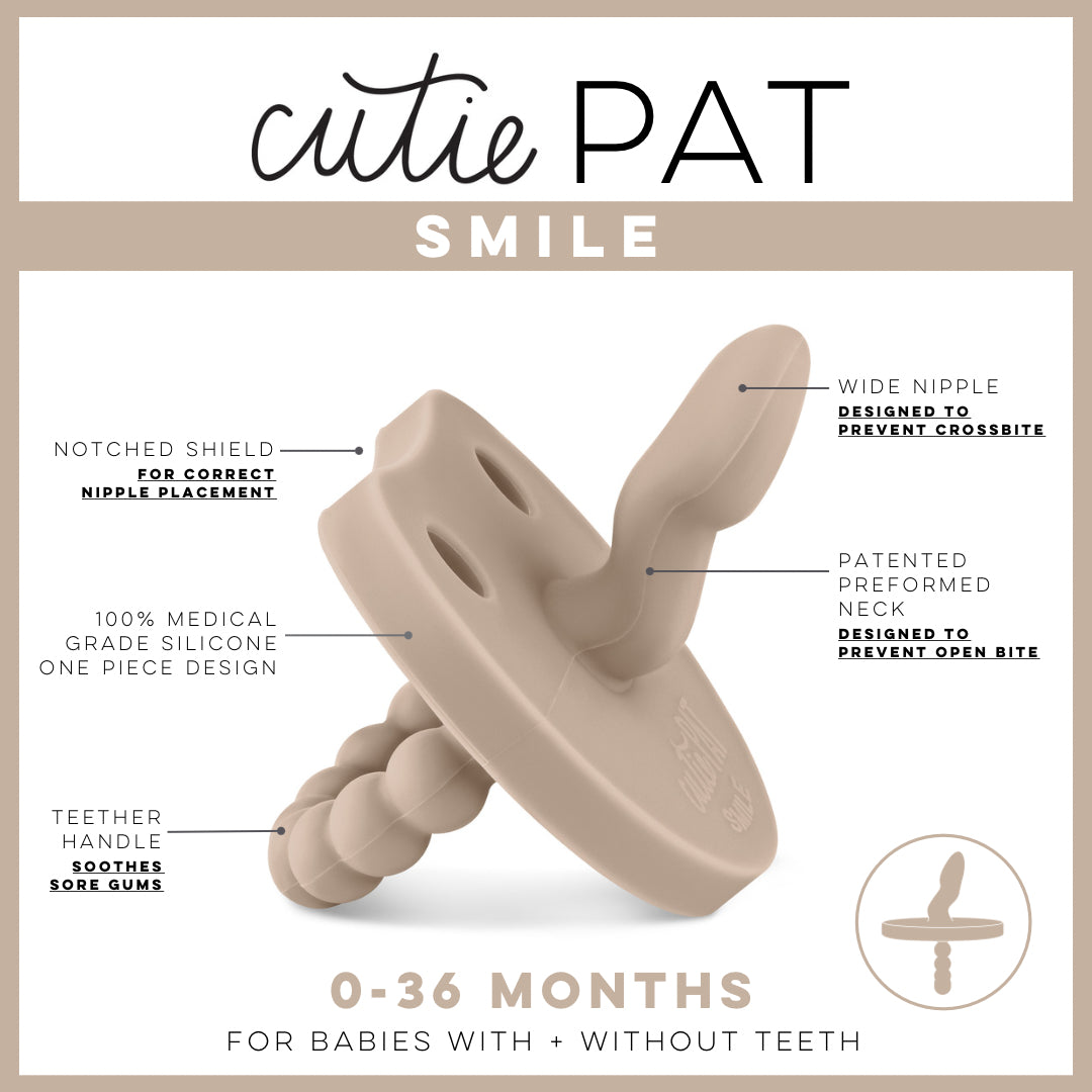 Slate Cutie PAT (Pacifier + Teether) Smile