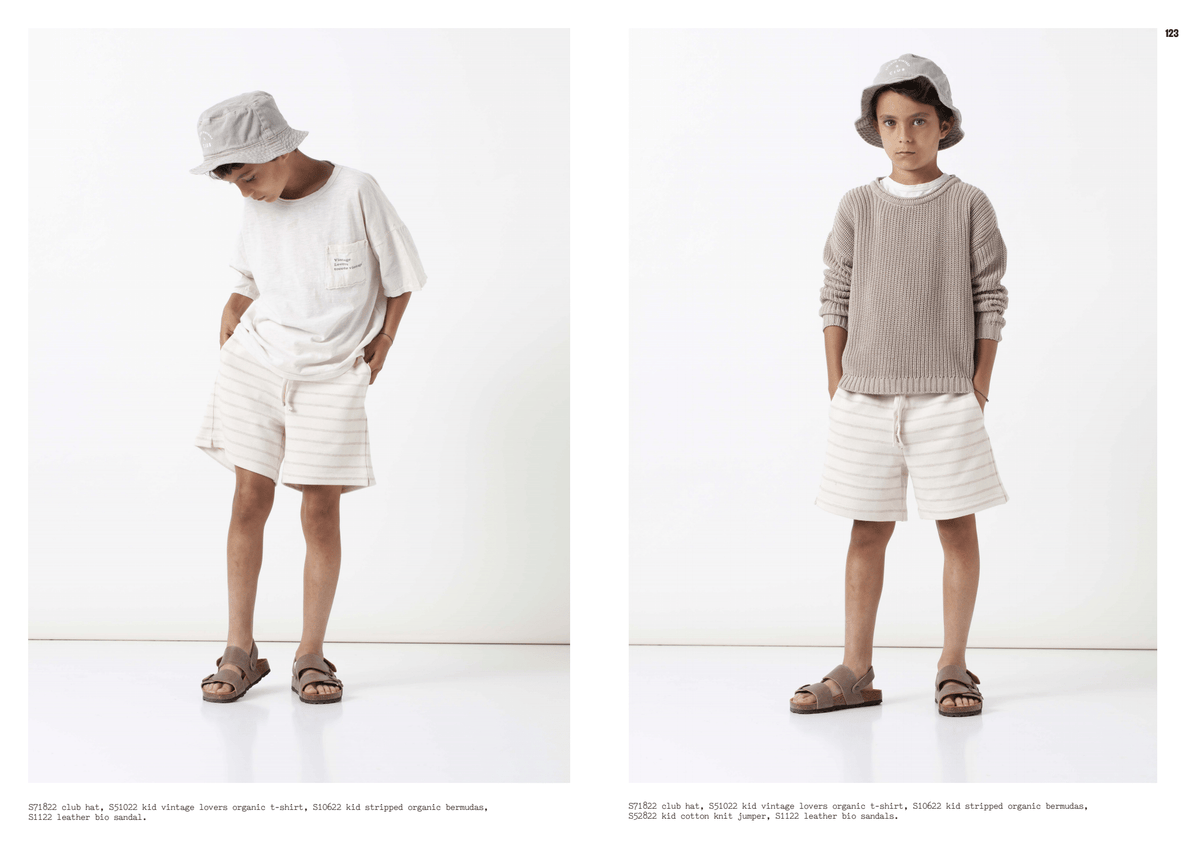 Brown Striped Boy Shorts